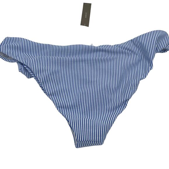 New J. Crew Seersucker Striped Hipster Bikini Swim Bathing Suit Bottom Size 2X - Picture 6 of 9
